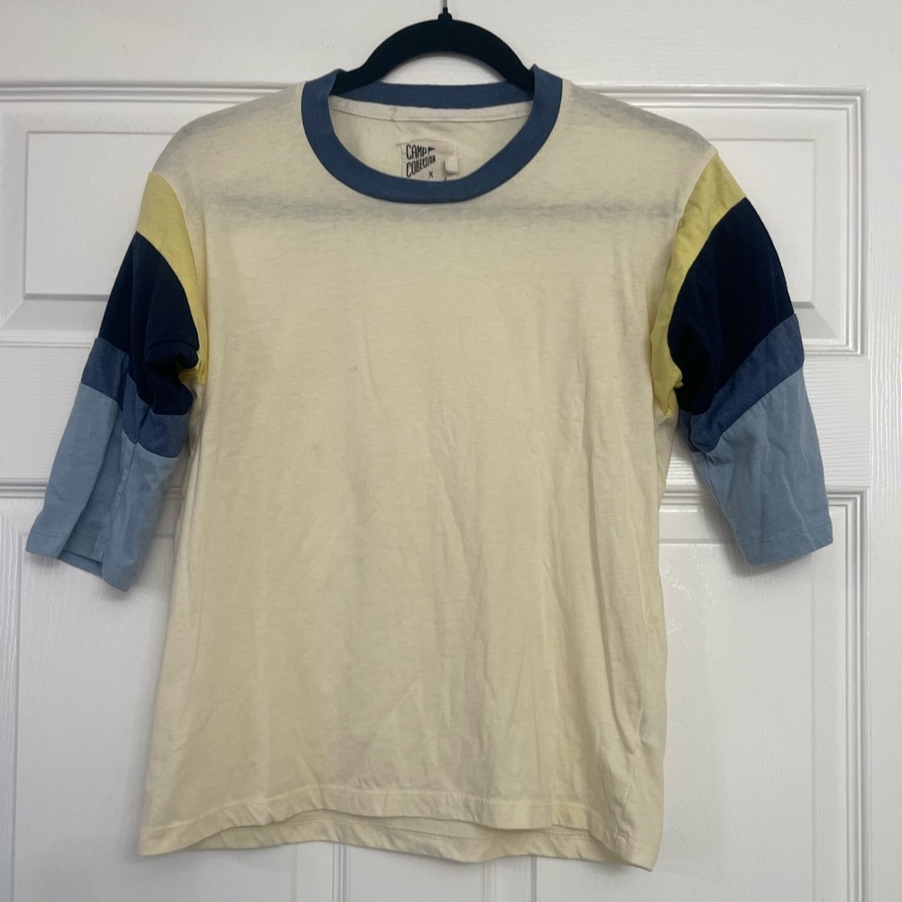 Camp Collection x Free people color block ringer tee | Size Small